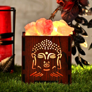 Buddha Face Basket Salt Lamps (4x3.5)