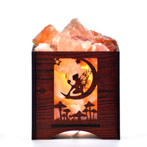Fairy On Moon Basket Salt Lamps