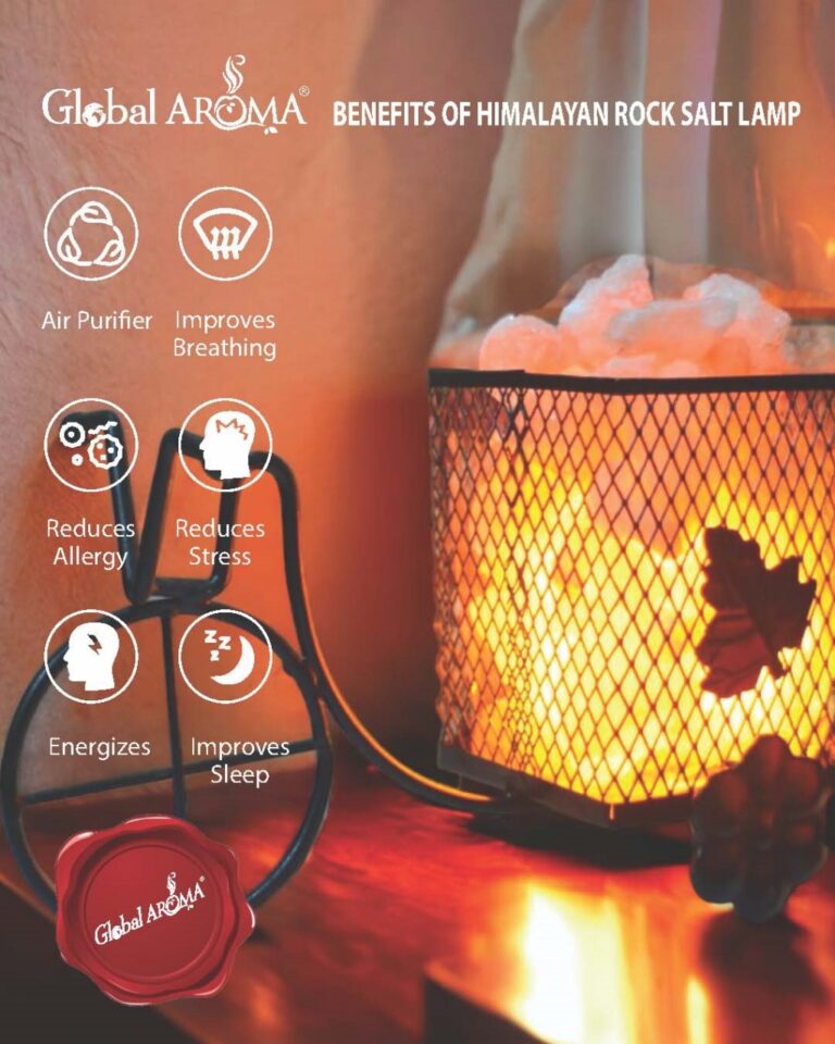 Himalyan rock salt lamp global aroma.10