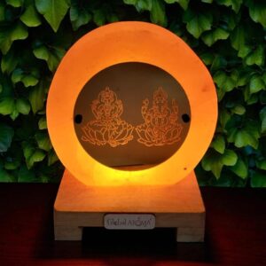 Golden Plate Laxmi Ganesha Crafted 3D Lamps