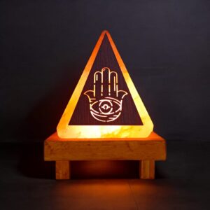 Pyramid Hamsa Hand Salt Lamps