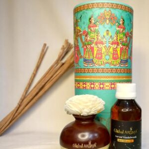 Aurum Sandalwood Ceramic Pot Reed Diffuser Set