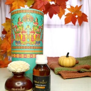 Golden Breeze Ceramic Pot Reed Diffuser Set