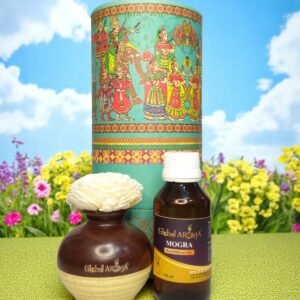 Mogra Ceramic Pot Reed Diffuser Set