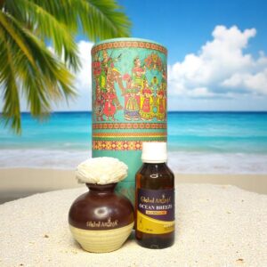 Ocean Breeze Ceramic Pot Reed Diffuser Set