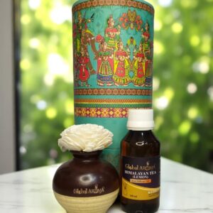 Himalayan Tea Lemon Ceramic Pot Reed Diffuser Set