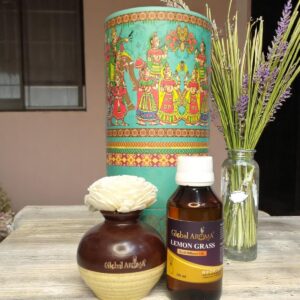 Lemon Grass Ceramic Pot Reed Diffuser Set