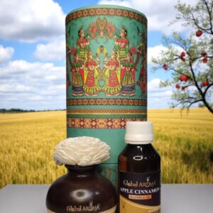 Apple Cinnamon Ceramic Pot Reed Diffuser Set