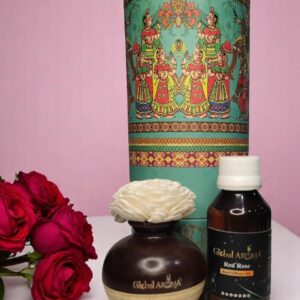 Red Rose Ceramic Pot Reed Diffuser Set