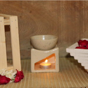 Candle Ceramic Diffuser Square Katori (15ml Oil)