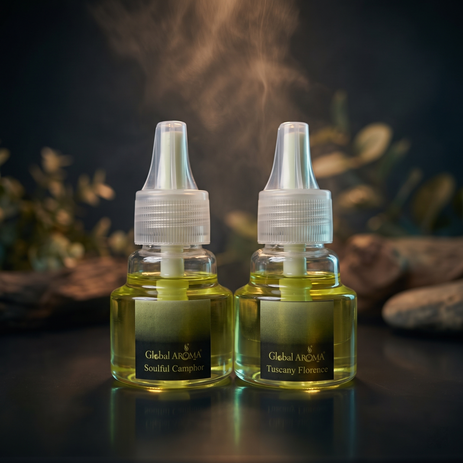 Plug-in Scented Oil Refill Pack – Soulful Camphor & Tuscany Florence 45 ML Each (2-Pack)