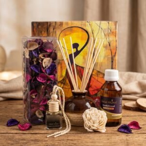 Sandalwood Reed Diffuser Set – Complete Home & Car Fragrance Collection (100ml)